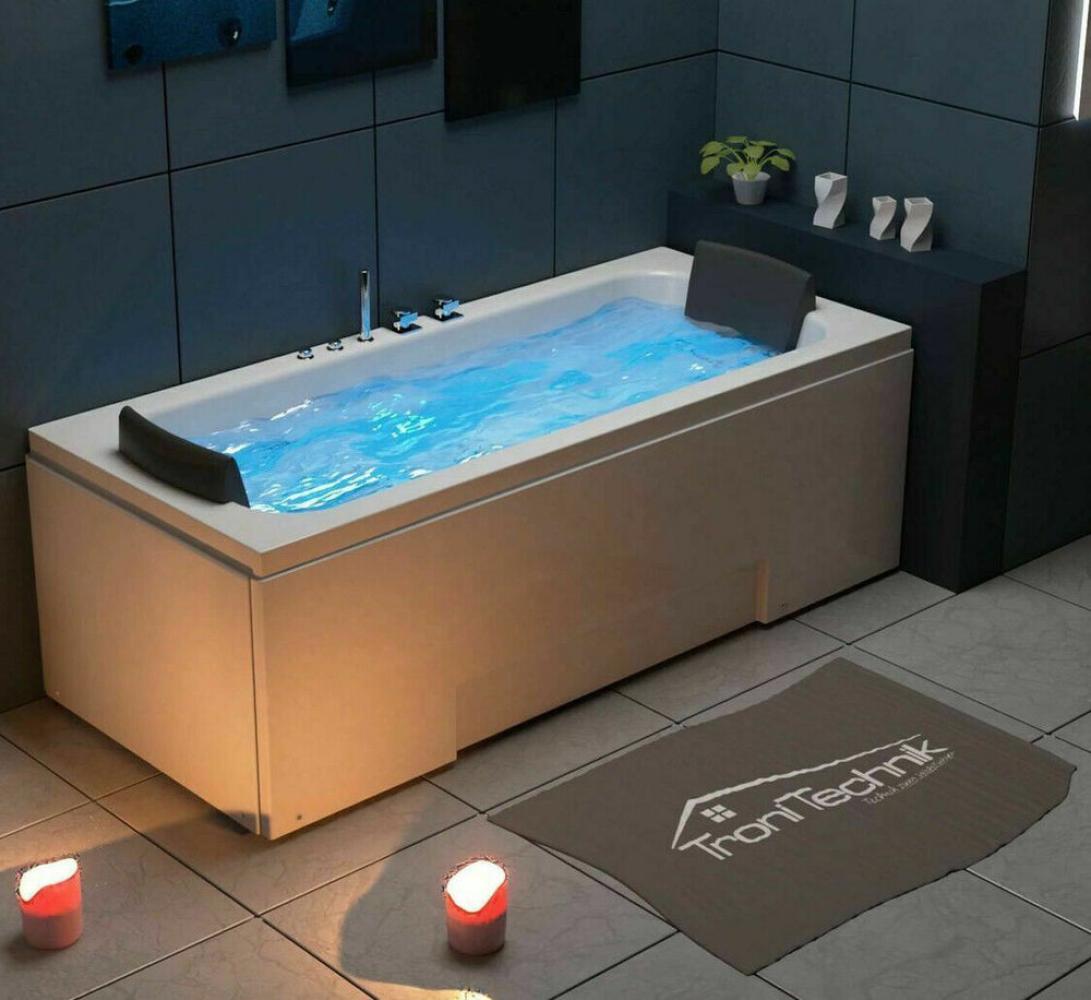 XXL Luxus LED Whirlpool Badewanne SET 170x75cm+Hydrojet Eckwhirlpool Modell 2024 Bild 1