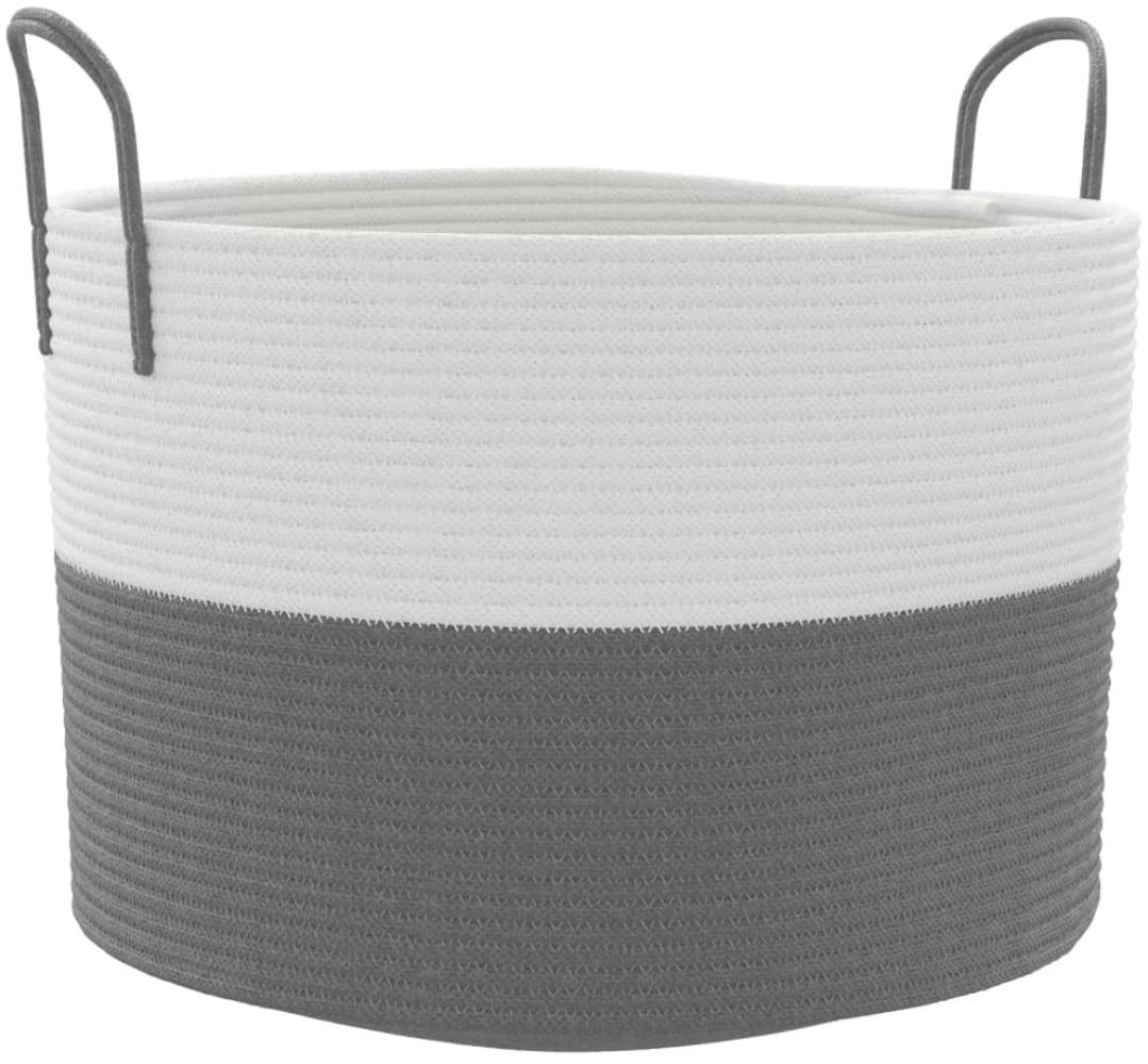 vidaXL Aufbewahrungskorb, Grau und Weiß, Ø51x33 cm Bild 1