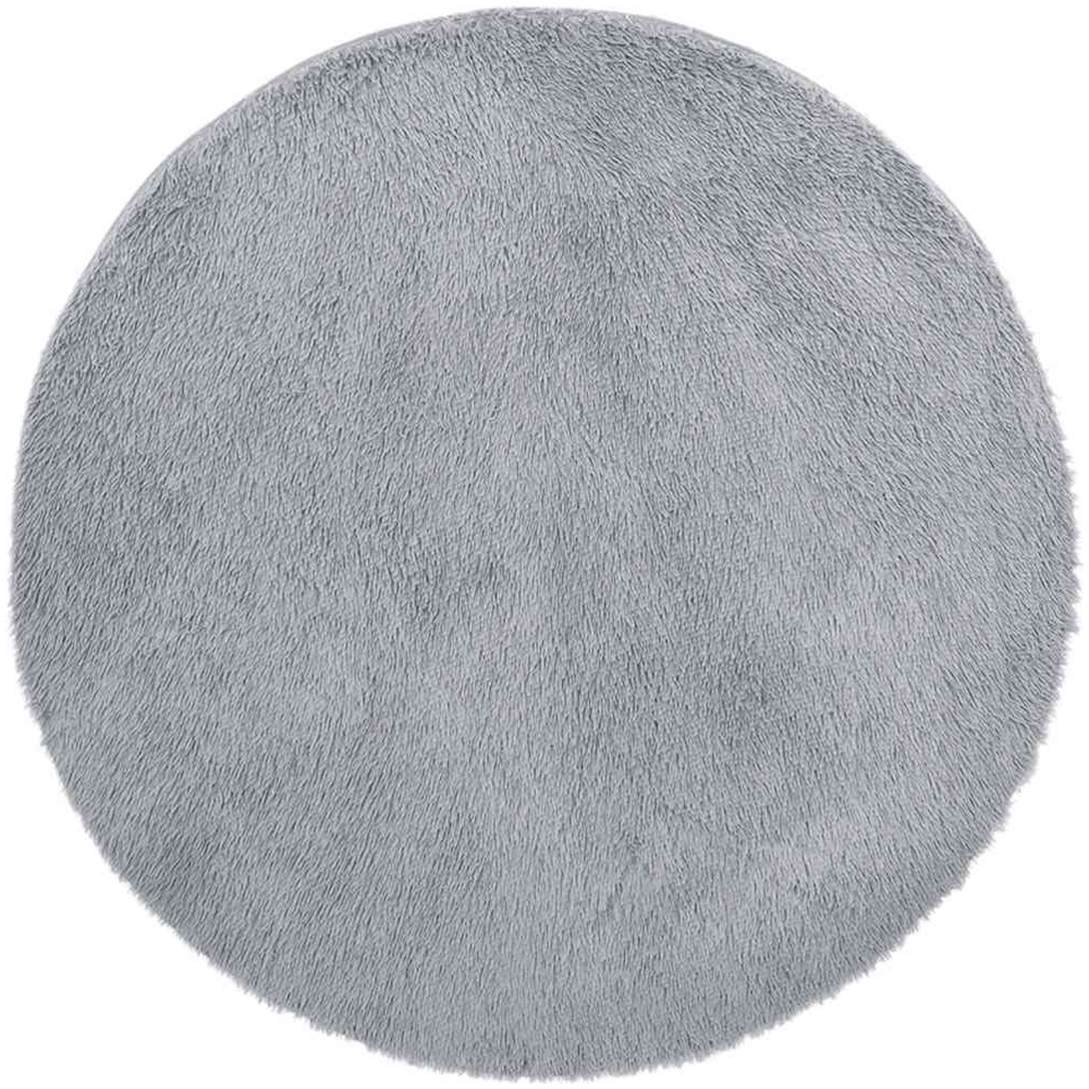 vidaXL Teppich Shaggy Hochflor NAVARRA Silbergrau 160x160 cm Polyester 4102916 Bild 1