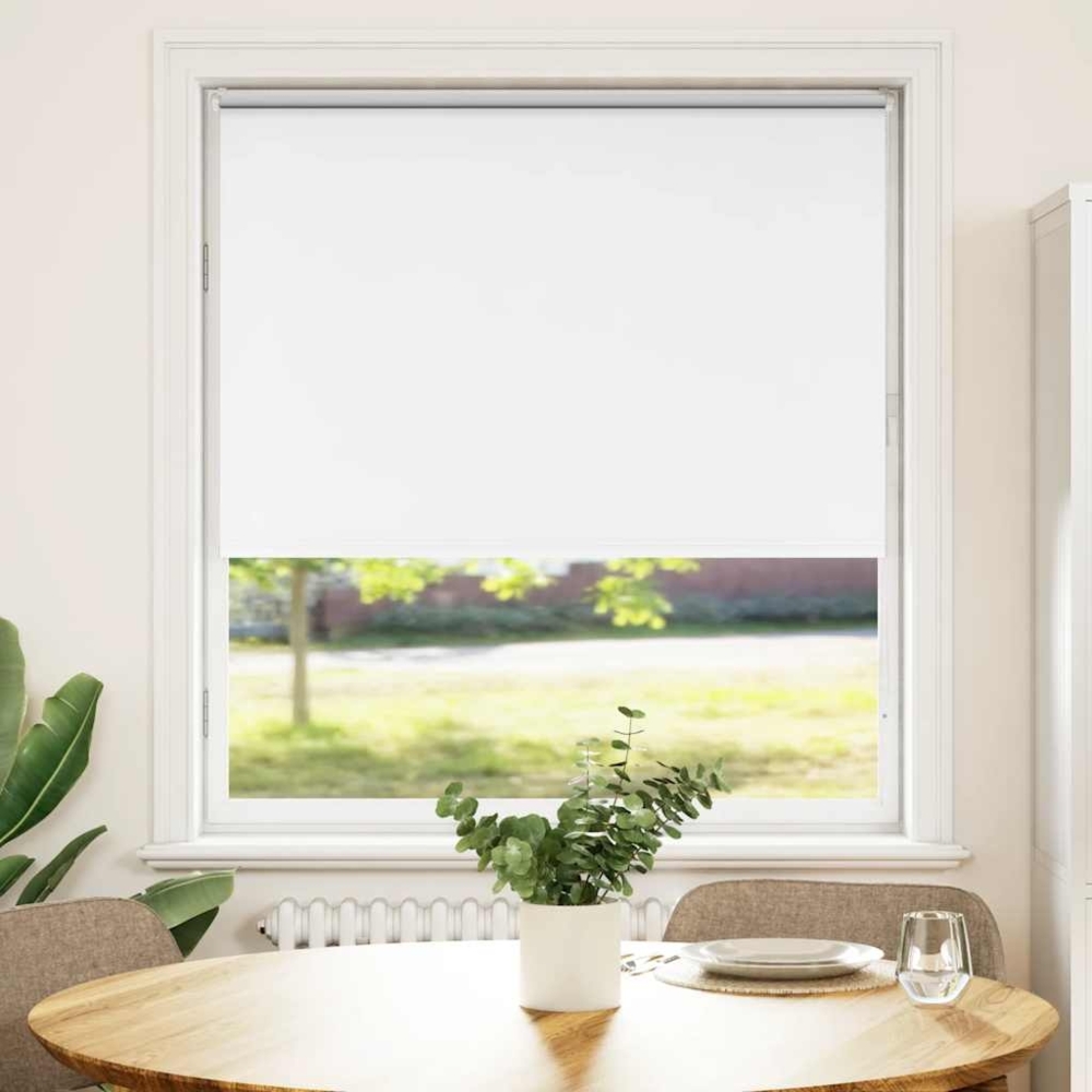 vidaXL Verdunkelungsrollo Weiß 115x130cm Stoffbreite 110,7cm Polyester 4011885 Bild 1