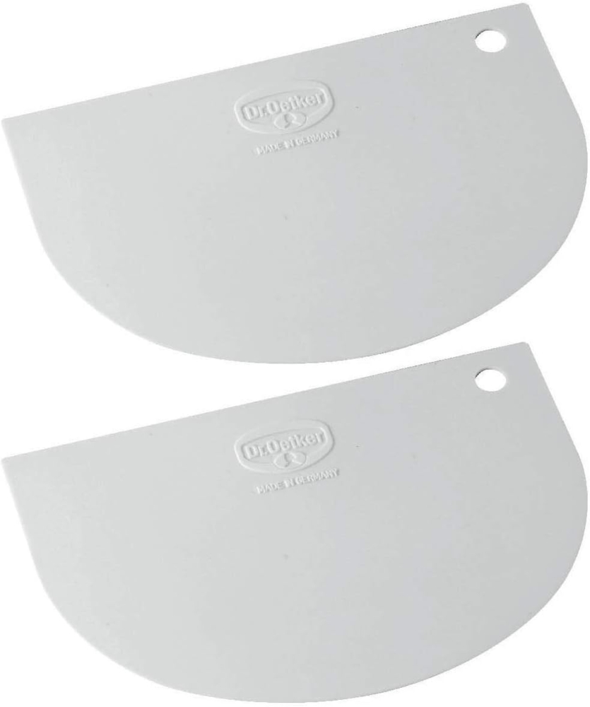 Dr. Oetker 1635 Teigschaber Classic, aus flexiblem Kunststoff, weiß (2 Stück) Bild 1