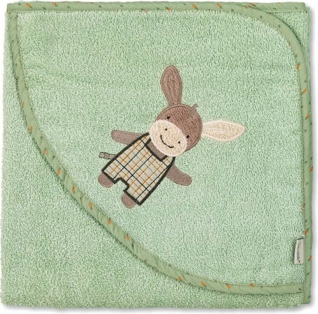 Sterntaler Kapuzenbadetuch 100x100 Emmilius grün Bild 1