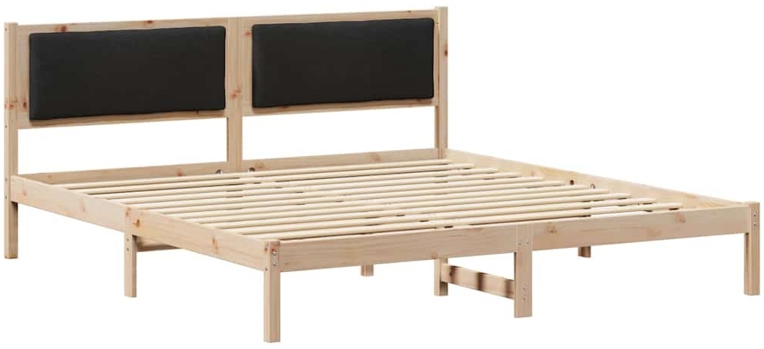 vidaXL Bettrahmen Schwarz 200 x 200 cm Massives Kiefernholz 3394230 Bild 1