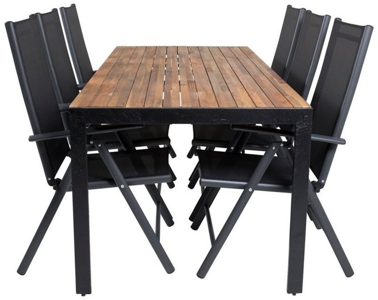 ebuy24 Garten-Essgruppe Bois Gartenset Tisch 90x205cm und 6 Stühle Break s, (7-tlg) Bild 1