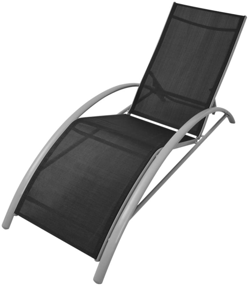 vidaXL Sonnenliege Aluminium Schwarz 42159 Bild 1
