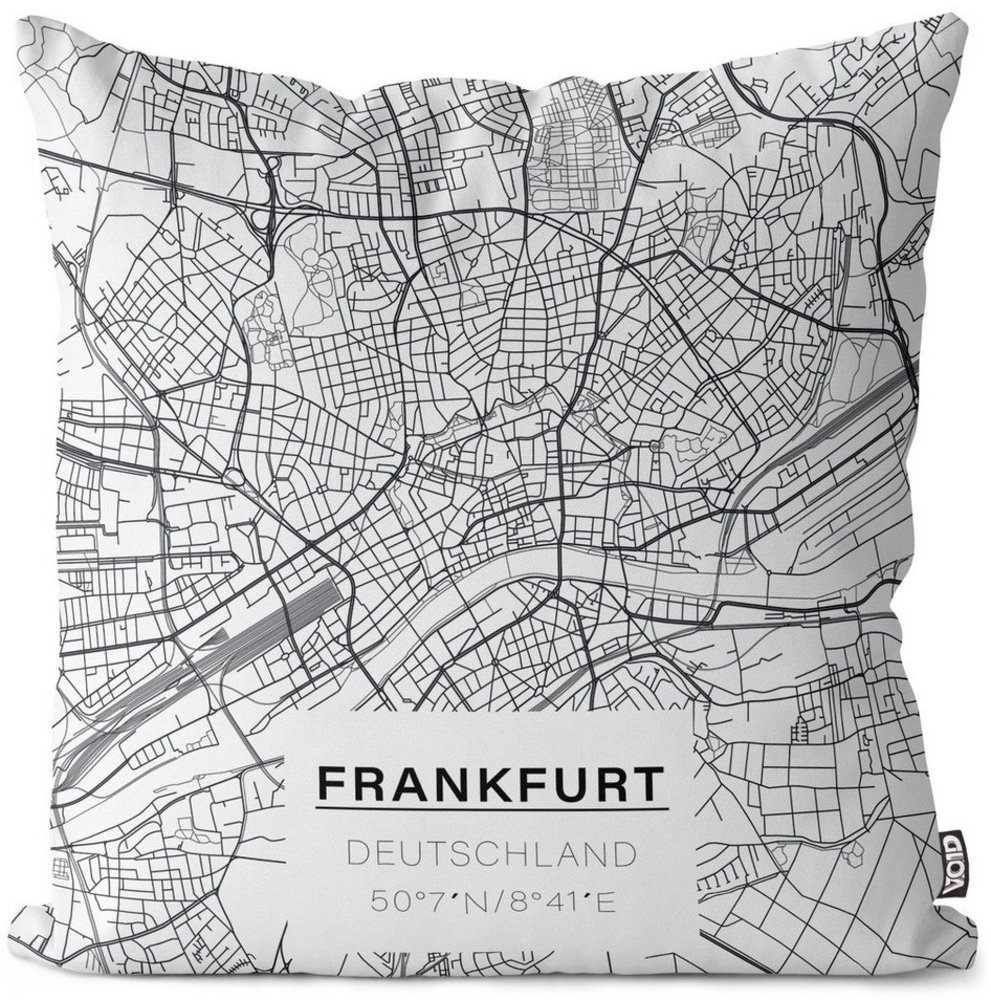 VOID Kissenbezug, (1 Stück), Frankfurt Maps Banken Deutschland Stadtplan Stadtkarte Bild 1