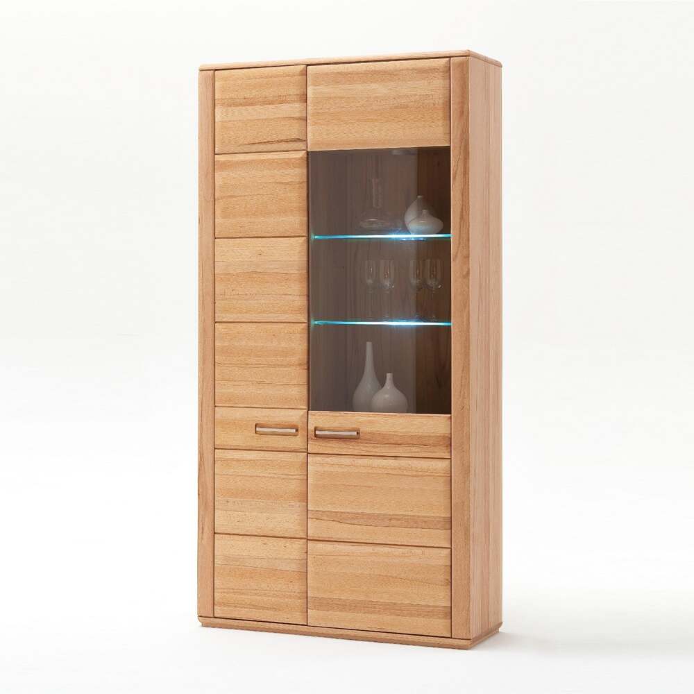 Vitrinenschrank Kernbuche 107 cm Sanremo Bild 1