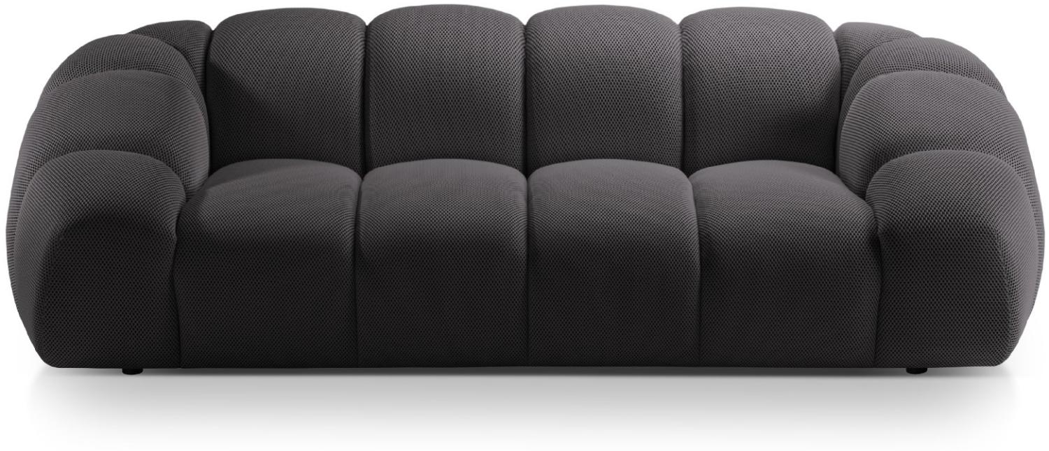 Micadoni Sofa Diana 3-Sitzer 3D-Stoff Espresso Bild 1