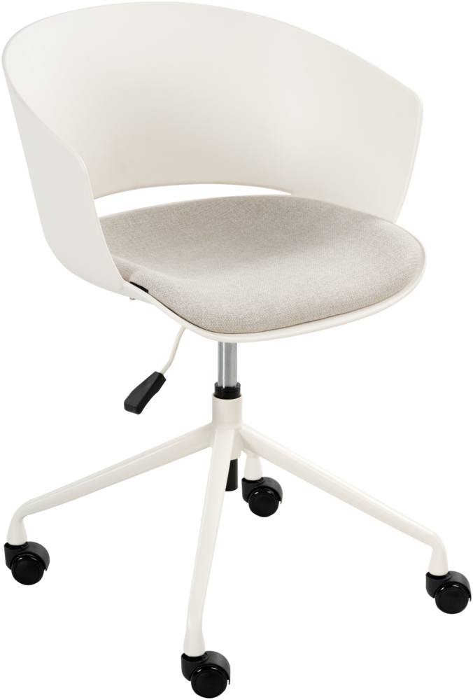 Bürostuhl GLEEFUL Stoff Cremeweiß Bild 1