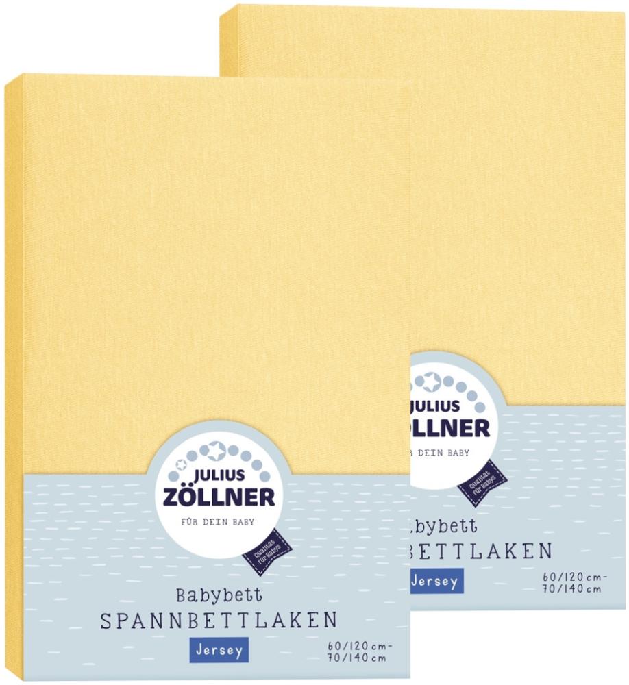 Julius Zöllner Spannbetttuch Jersey 70x140 / 60x120 Banana Doppelpack Bild 1