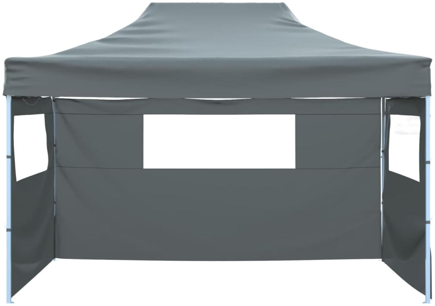 vidaXL Profi-Partyzelt Faltbar mit 3 Seitenwänden 3×4m Stahl Anthrazit 48896 Bild 1