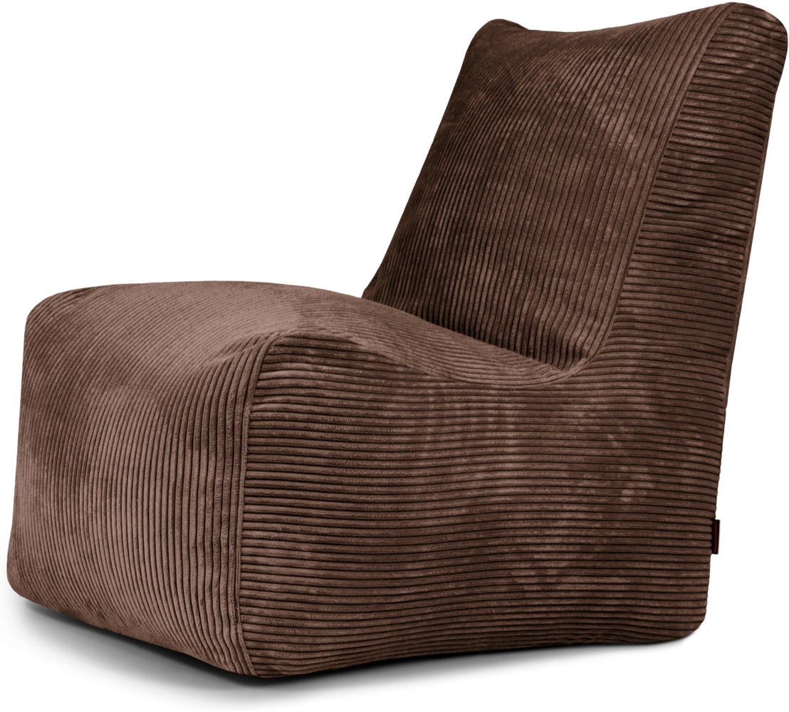 Sitzsack ‘Seat‘, Bezugstoff - Waves, 100% Polyester, Chocolate, 85x105x80 cm cm. Bild 1