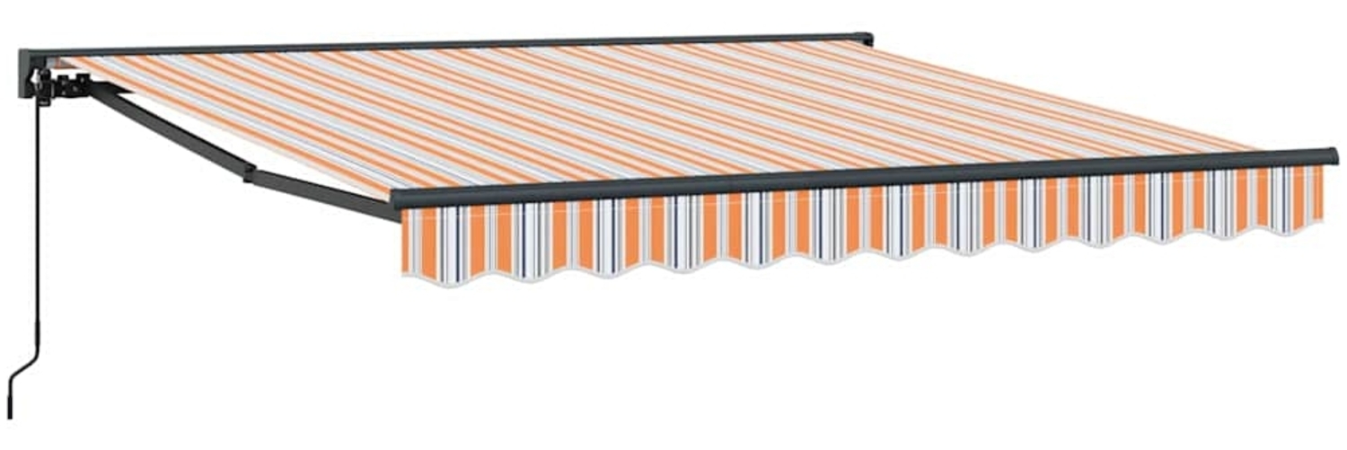 vidaXL Einziehbare Markise Bunt gestreift 350x250 cm Stoff 3330301 Bild 1