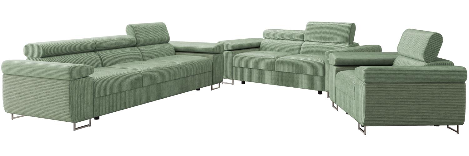 Sofa Set Torezio Cord 3+2+1 mit Einstellbare Kopfstützen (Poso 47) Bild 1