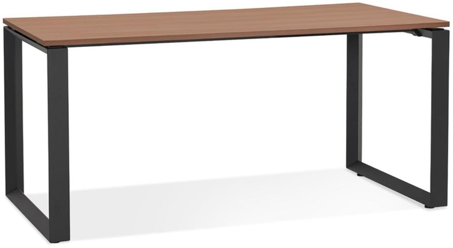 Kadima Design Arbeitstisch | 160x80 cm | Designer Homeoffice ergonomisch | Braun-Schwarz Holz-Metall | Bürotisch Bild 1