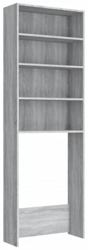 Waschmaschinenschrank Grau Sonoma 64x24x190 cm Bild 1