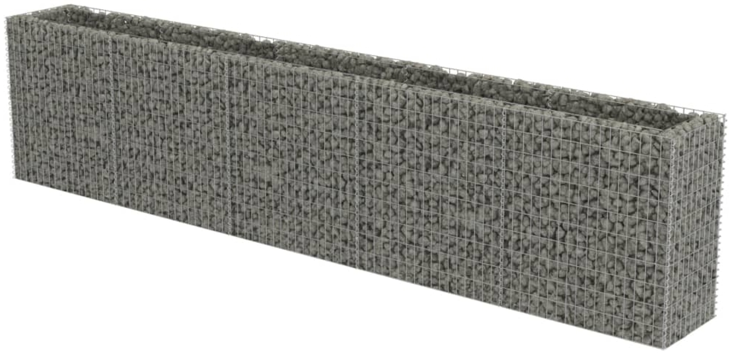 vidaXL Gabionen-Hochbeet Verzinkter Stahl 450×50×100 cm 143564 Bild 1