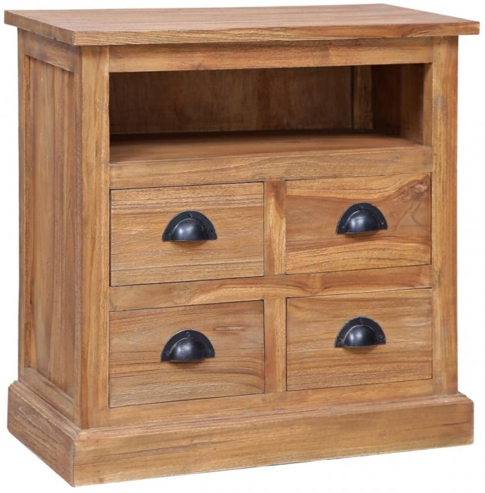 vidaXL Kommode 60 x 30 x 60 cm Massivholz Teak Bild 1