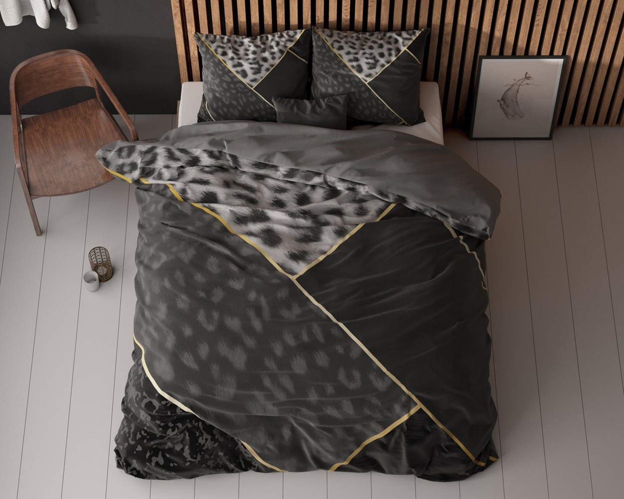 Sitheim-Europe Bettwäsche SLEEPTIME Panther Vibe Anthrazit Bettbezug mit Kissenbezug, 100% Baumwolle, 2 teilig, 100% Baumwolle Bild 1