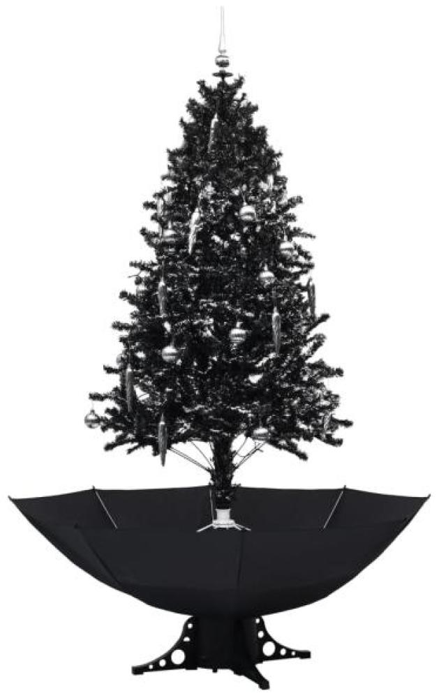 vidaXL Schneiender Weihnachtsbaum mit Schirmfuß Schwarz 190 cm PVC 289934 Bild 1