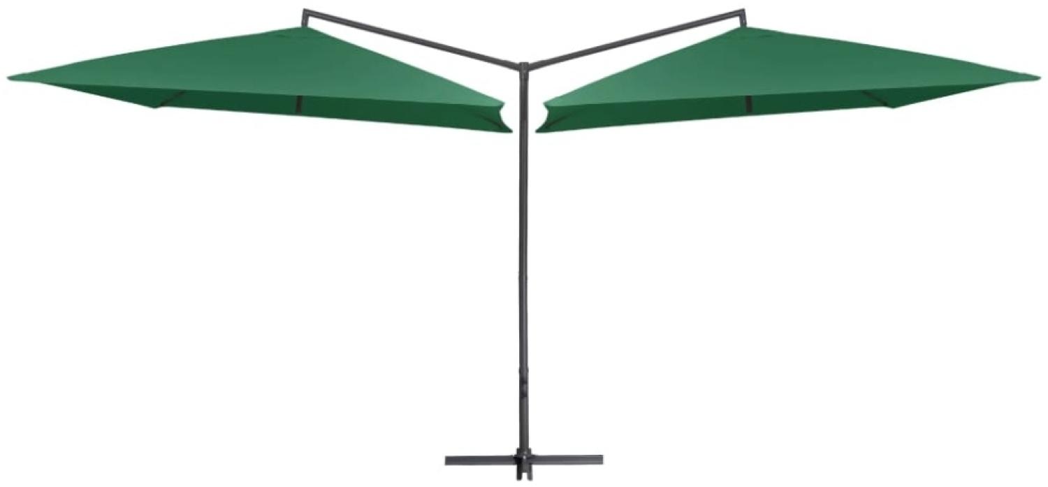 vidaXL Doppel-Sonnenschirm mit Stahl-Mast 250x250 cm Grün 47320 Bild 1