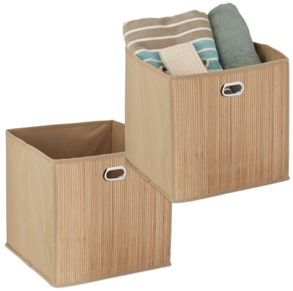 2 x Aufbewahrungskorb beige hoch Bild 1