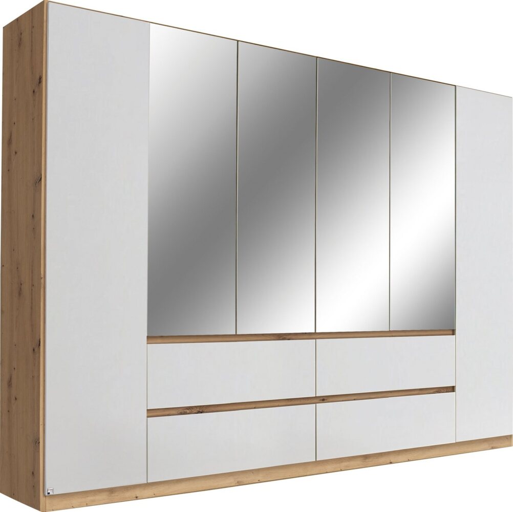 rauch Drehtürenschrank Kleiderschrank Schrank mit Spiegel Garderobe Garderobenschrank MAINZ grifflose Front mit Spiegel, Außentüren mit Push-to-Open Funktion Bild 1