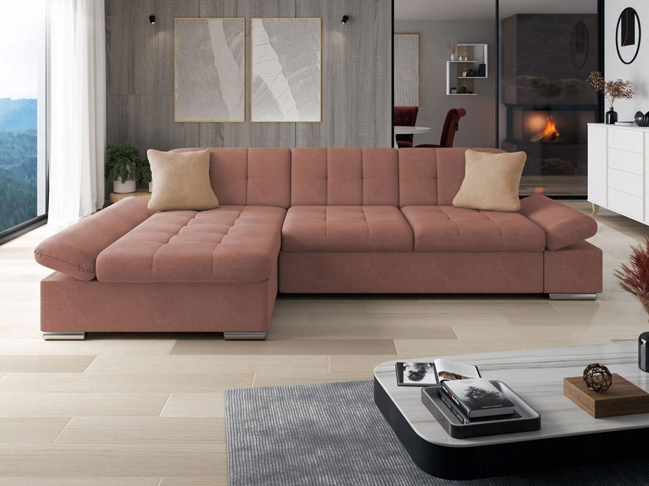 Ecksofa Malwi, Seite: Links, Farbe: Uttario Velvet 2955 + Uttario Velvet 2955 + Uttario Velvet 2956 Bild 1