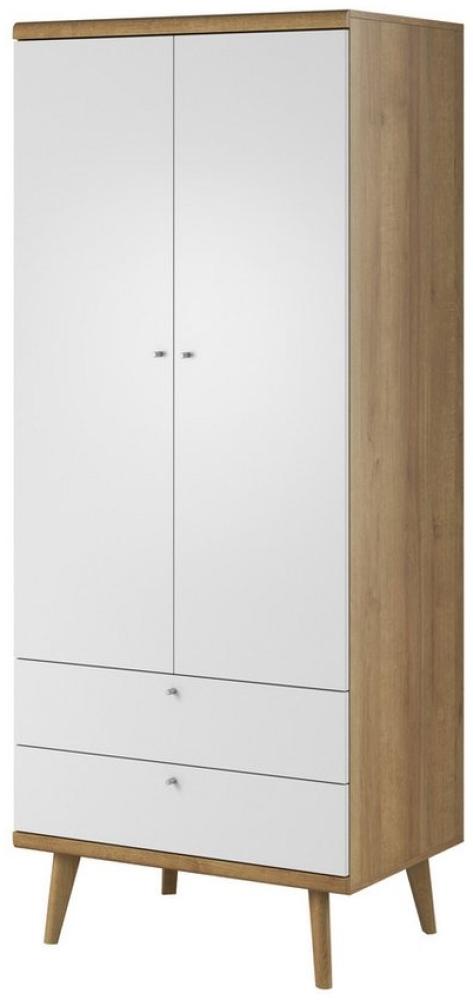 MOEBLO Drehtürenschrank RUBIN (Kleiderschrank 2-türig Schrank Garderobe Schlafzimmer) 80 x 197 x 56 Bild 1