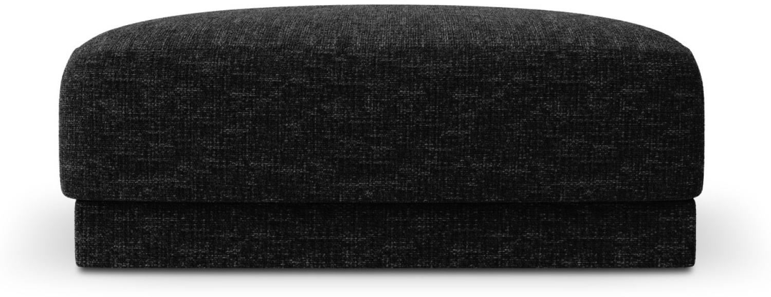 Micadoni Pouf Hocker Miley | Bezug Black | Beinfarbe Black Plastic Bild 1