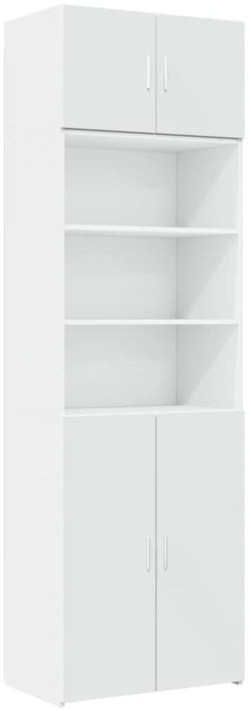 vidaXL Hochschrank Weiß 70x42,5x225 cm Holzwerkstoff 3281315 Bild 1
