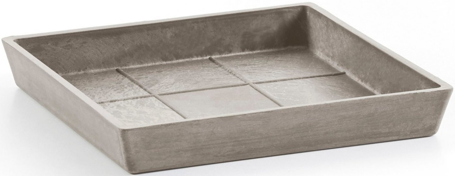 ECOPOTS Topfuntersetzer Quadratisch 35 Taupe, Zubehör für Ecopots Pflanzgefäße, für innen und außen: frostsicher, bruchsicher und lichtbeständig Bild 1