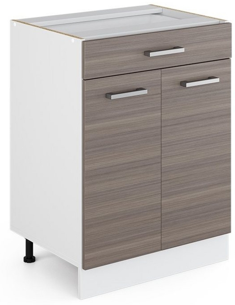 Vicco Küchenschrank R-Line Hängeschrank Unterschrank Küchenzeile Küchenunterschrank Arbeitsplatte, Möbel verfügbar in anthrazit und weiß (edelgrau ohne Arbeitsplatte, Schubunterschrank 60 cm) Bild 1