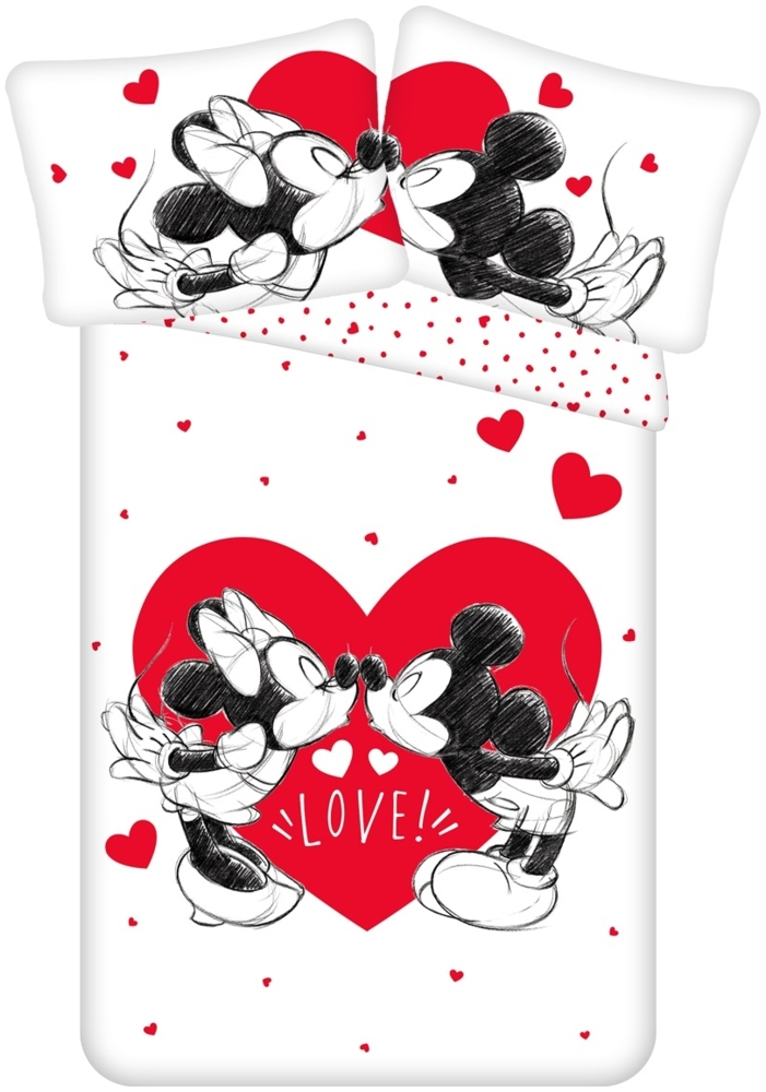 Disney Mickey Mouse Design Kuschelige Bettwäsche Baumwolle, 140x200 cm & 70x90 cm Bild 1