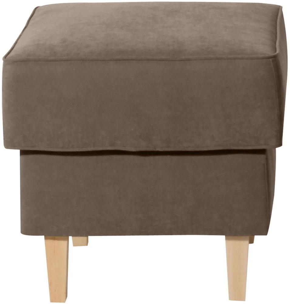 Hocker Karlen Bezug Veloursstoff Buche natur / sahara 22060 Bild 1