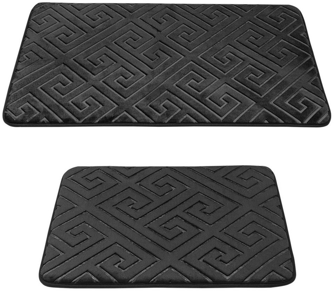 HOMELUX Badematte 2-teilig Badteppich Set Wasserabsorbierend Badematten Bild 1