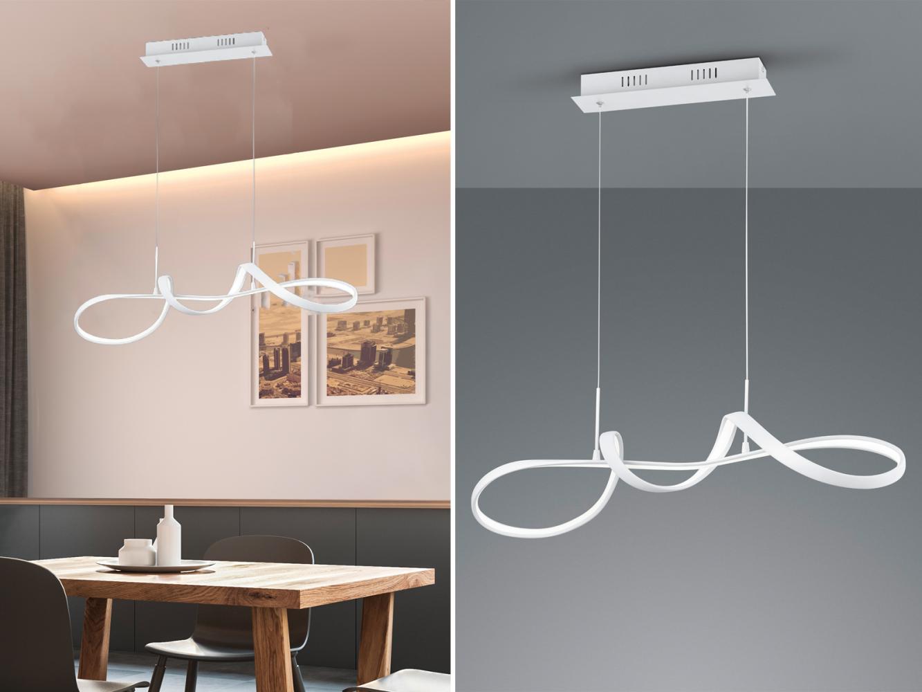 TRIO Leuchten LED Pendelleuchte Perugia, Dimmfunktion, mehrere Helligkeitsstufen, LED fest integriert, Neutralweiß, Deko Hängelampe höhenverstellbar dimmbar neutralweiß 4000K, 4500 Lumen Bild 1