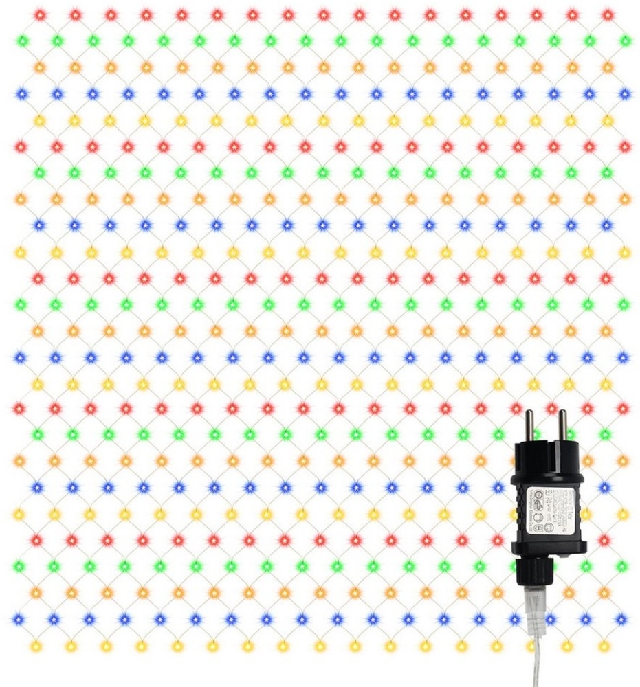 Clanmacy LED-Lichternetz LED Lichternetz Lichterkette Deko Lichtervorhang Bild 1