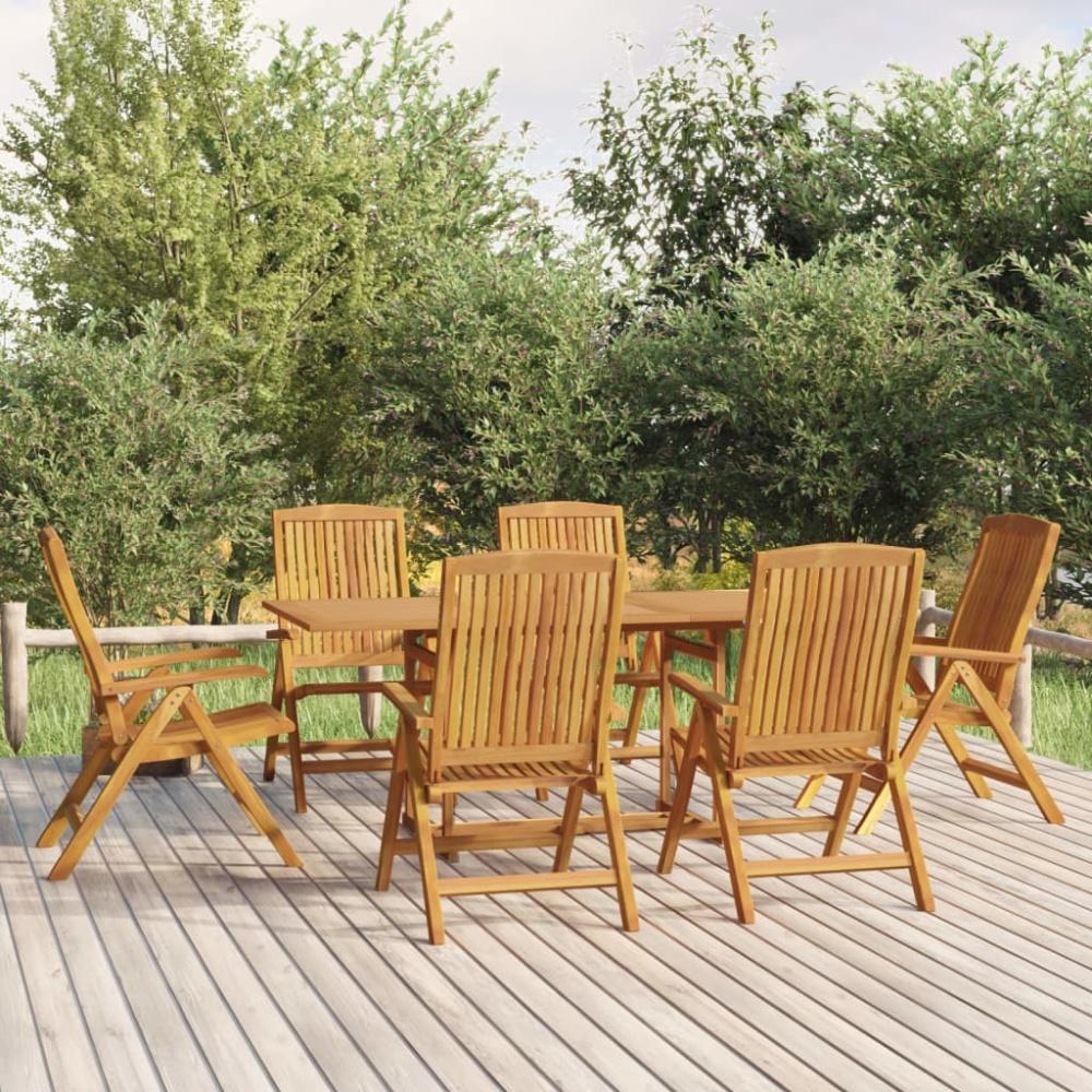 vidaXL 7-tlg. Garten-Essgruppe Massivholz Teak 3154921 Bild 1