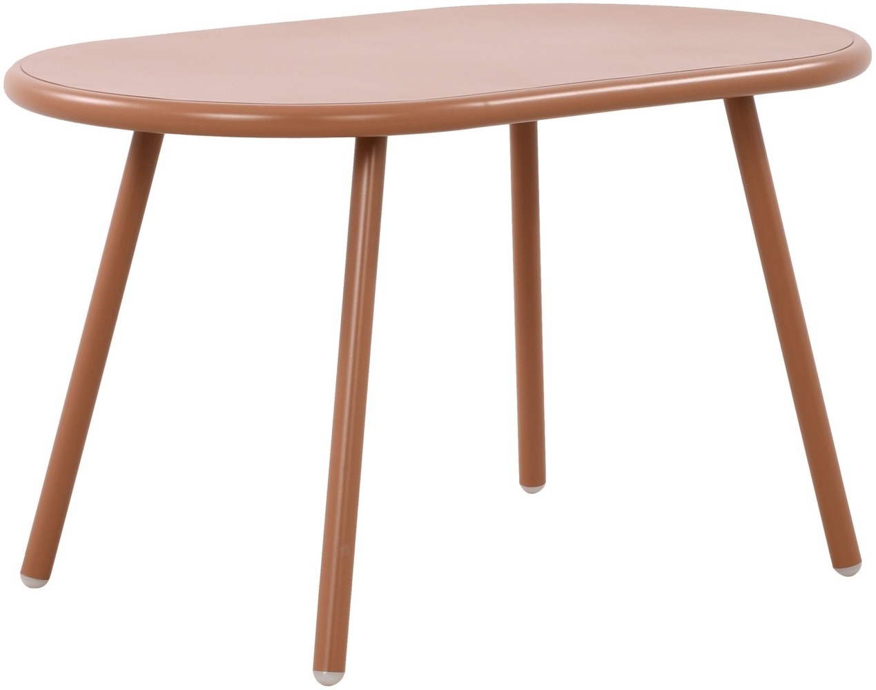 Couchtisch VORIN - Kunststoff Terracotta 80x45x45 cm | Sofatisch Oval Beistelltisch Wohnzimmertisch Klein Bild 1