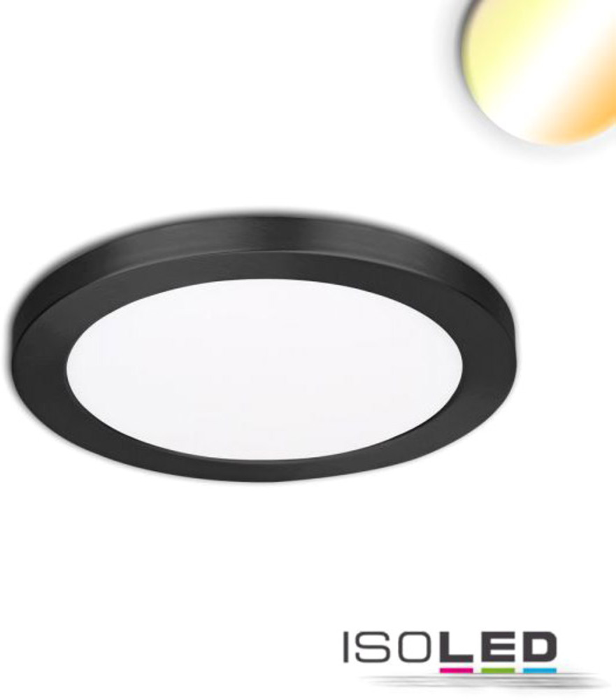 ISOLED LED Aufbau/Einbauleuchte Slim Flex, 6W, schwarz, ColorSwitch 3000K3500K4000K Bild 1