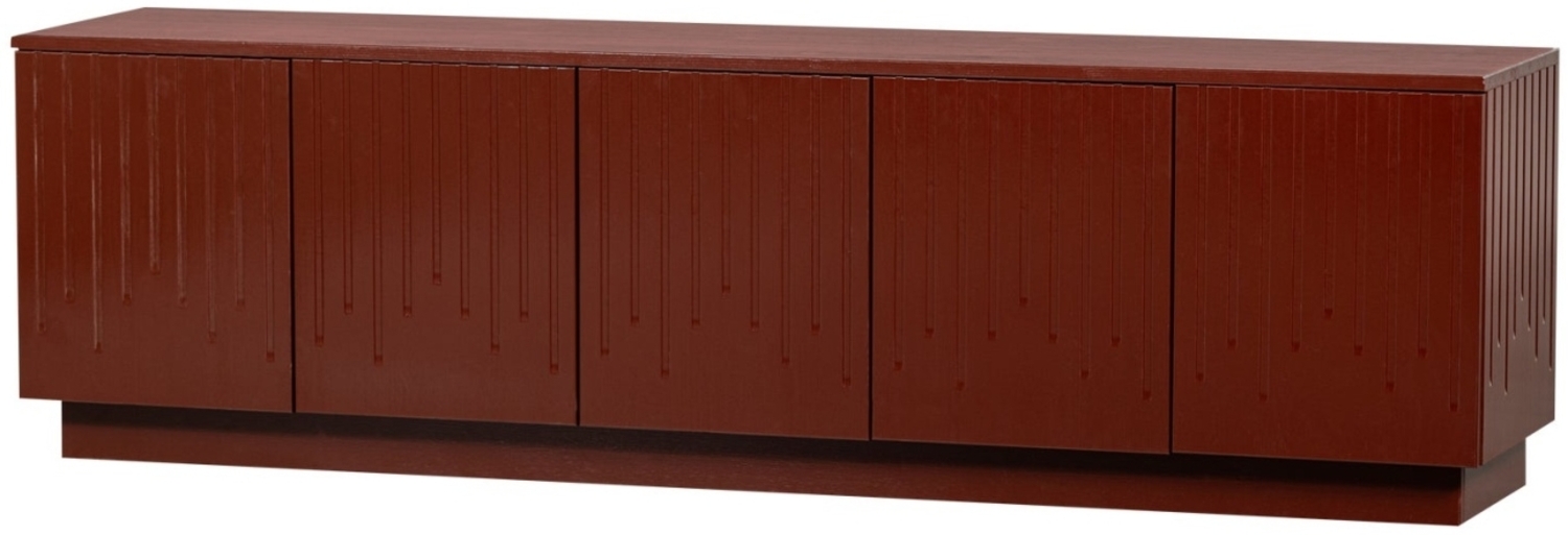 BePureHome TV-Board Pencil aus Kiefernholz, Merlot Gloss, 180 x 40 x 52 cm Bild 1