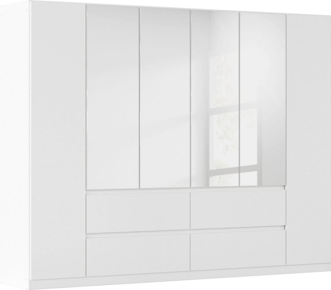 Kleiderschrank MAINZ Schrank weiß mit Spiegel 271x210 cm Bild 1