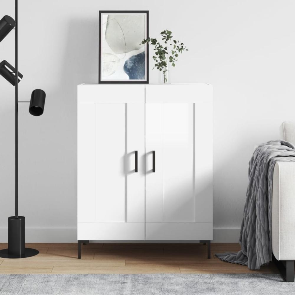 vidaXL Sideboard Hochglanz-Weiß 69,5x34x90 cm Holzwerkstoff 830198 Bild 1