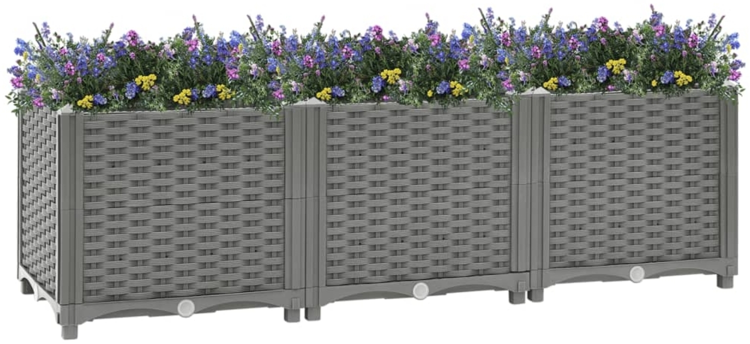 vidaXL Hochbeet 120x40x38 cm Polypropylen 153295 Bild 1