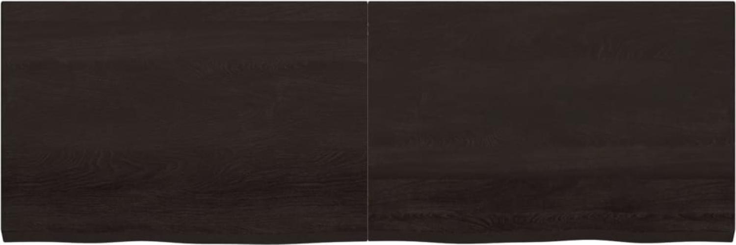 vidaXL Tischplatte Dunkelbraun 180x60x(2-4)cm Massivholz Eiche 3156456 Bild 1