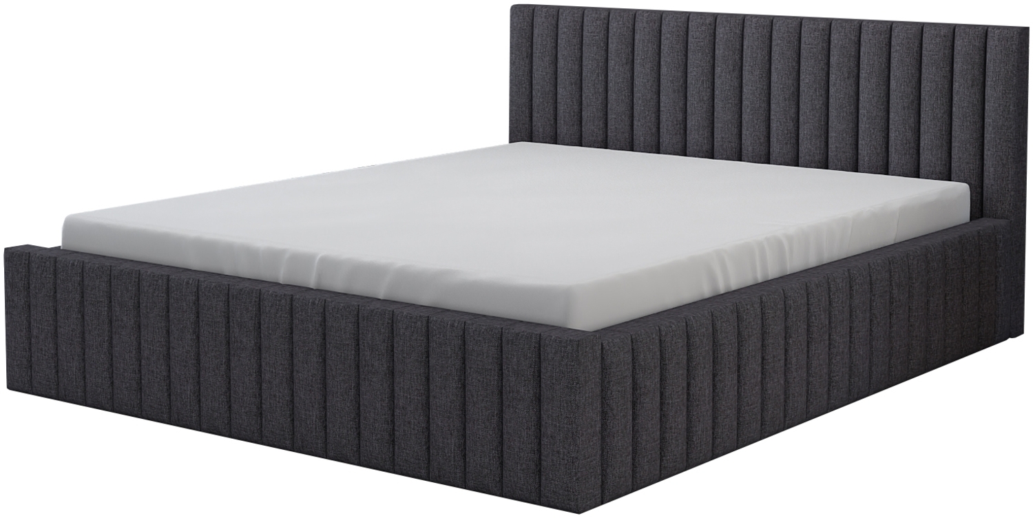 Polsterbett LOG-OM 90x200 ohne Matratze mit Bettkasten und Lattenrost. Farbe: PFEFFER 5 Bild 1