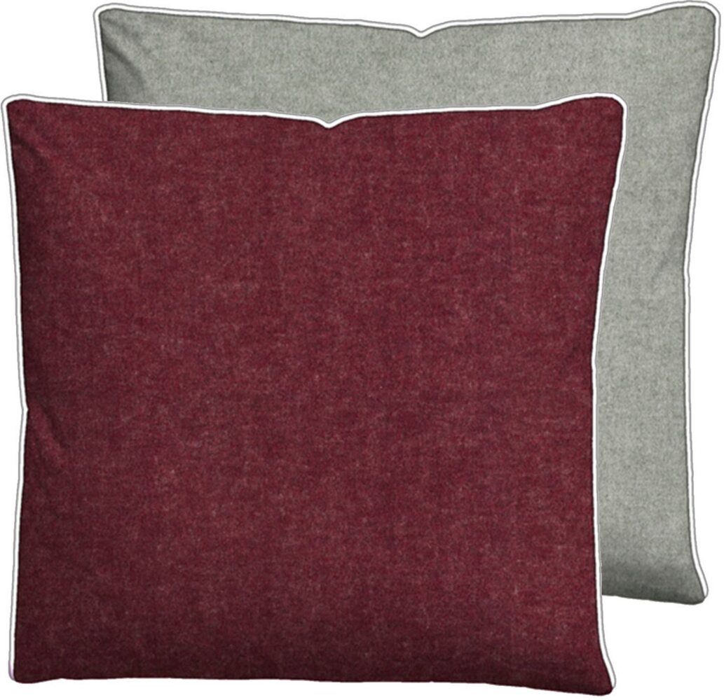 biberna Melange-Flanell Kissenbezug 0840500 MELANGE UNI, burgunder, 1x 80x80 cm Bild 1