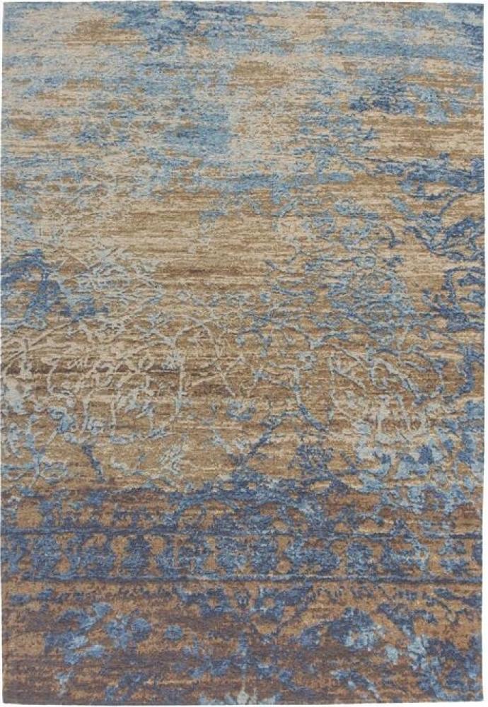 Teppich Blaze 600 Blau / Beige 75cm x 150cm | Jacquard-Teppich | Flachflor Bild 1