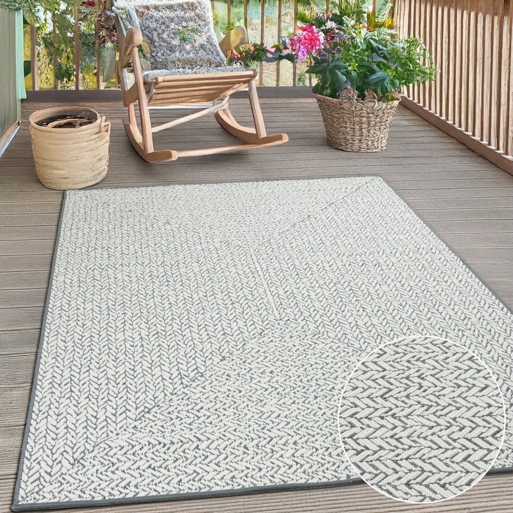 OTTO home Teppich Matts Wende-Teppich in Strick-Optik auch für Balkon und Terrasse, rechteckig, Höhe: 5 mm, In- und Outdoor geeignet, Wetterfest & UV-beständig Bild 1